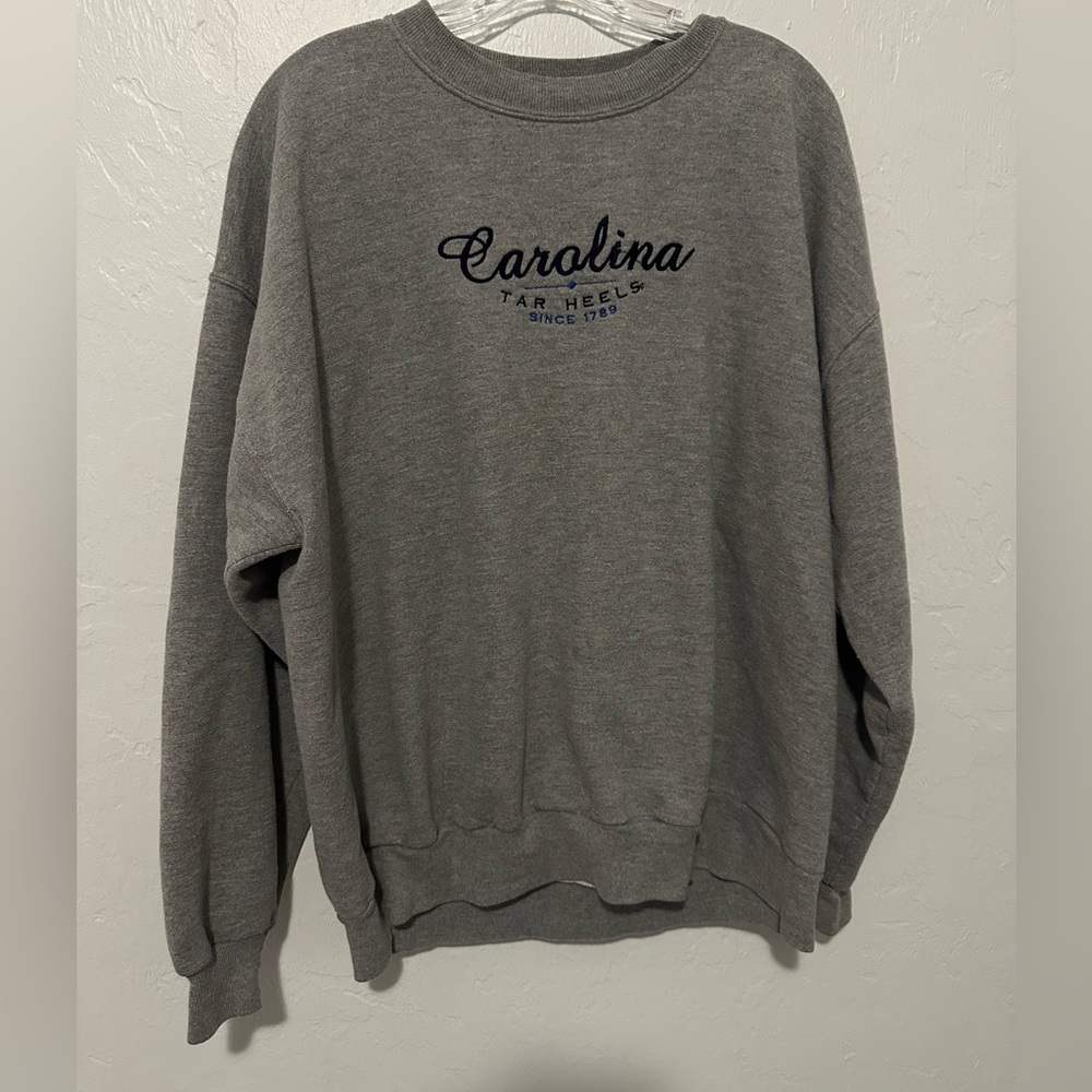 Vintage 90s University of North Carolina Tar Heels Crewneck Sweatshirt XL Grey